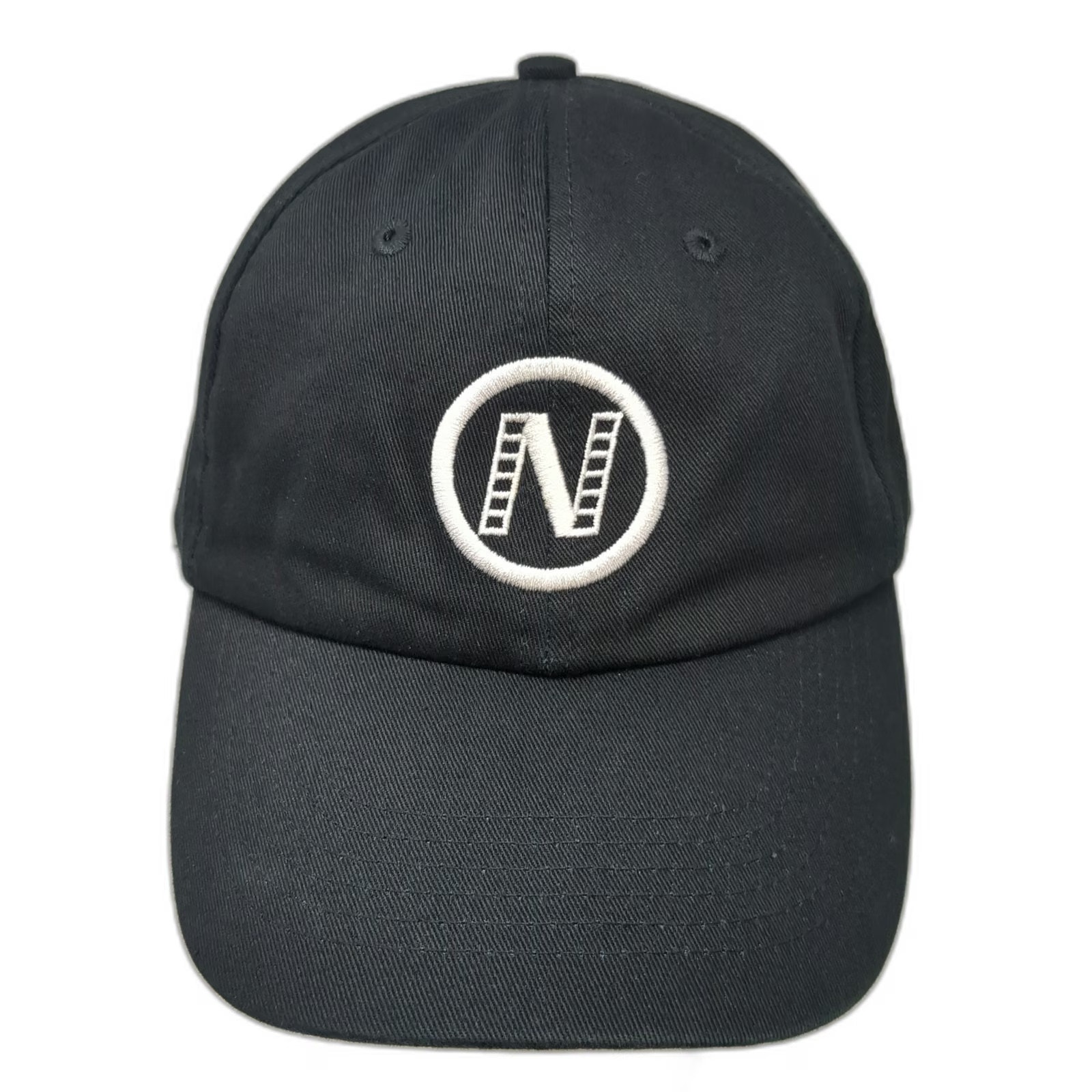 Nitze Baseball Cap Black One Size Embroidered Logo Slideback Curved Brim Hat